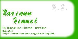 mariann himmel business card